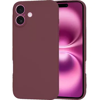 Pouzdro na mobilní telefon Kryt iPhone 16 Plus, Techsuit SoftFlex - plum red