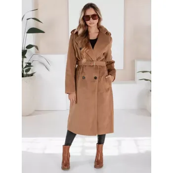 Dámský kabát Dámský kabát DSTREET NY0763 KARAMELOVÁ S