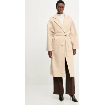 Dámský kabát Kabát s vlnou Answear.LAB co621.IW béžová 01X, vel. M/L