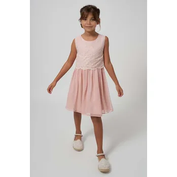 Dívčí šaty Dívčí šaty Mayoral růžová barva, mini 6944.8A.Junior.PPYH 30X, vel. 157