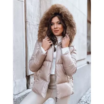 Dámská bunda Dámská bunda DSTREET SPARKLE TY3948 KARAMELOVÁ XL