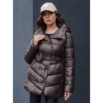 Dámský kabát Dámský kabát DSTREET BLOOM ty4517 KARAMELOVÁ XL