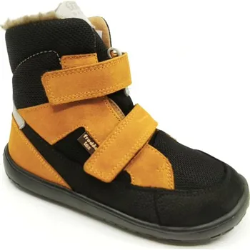 Dívčí sněhule Froddo UP Barefoot zimní boty s membránou G3160252-6 Black Orange EUR 24