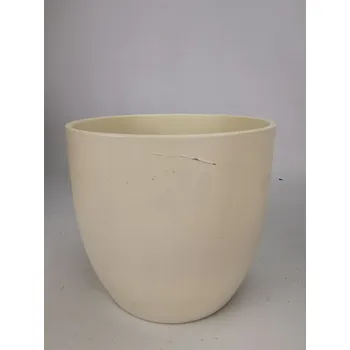 Keramický květináč Basel matný 14 cm krémový, 2. jakost