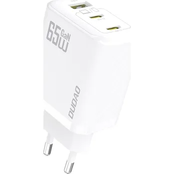 SÍŤOVÁ USB NABÍJEČKA PD 65W GaN 2x USB-C + 1x USB-A - BÍLÁ