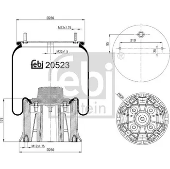 Měch - pneumatické odpružení FEBI FE20523