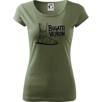 Dámské tričko Bugatti vejron - Dámské triko Pure - S ( Khaki )