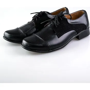 Chlapecká obuv Chlapecké společenské boty 200 černé, Dětské boty 30