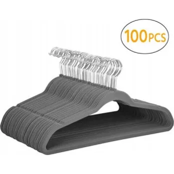 Úložný box Balení 100 ks ramínek 510790, s protiskluzovým povrchem, šedé - A YAHEETECH