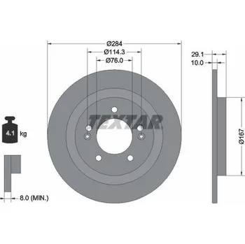 Brzdový kotouč Brzdový kotouč TEXTAR 92352503