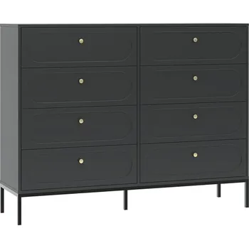 Komoda Intermeble Komoda MUNA 8S, černá