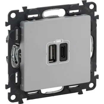 Elektrická zásuvka Zásuvka USB A+C Valena Life hliník Legrand 753306