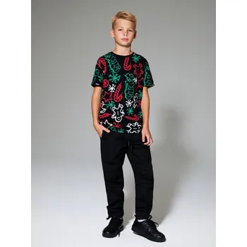 Chlapecké kalhoty Sinsay - Zateplené jogger kalhoty s fleecovou podšívkou - černá - 717EN-99X - 717EN-99X-164