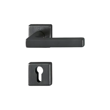 HOPPE Bezpečnostní rozetové kování Dallas se zakrytím vložky Provedení: klika - koule, Povrch: Černá