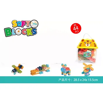 ostatní stavebnice RKToys Sada měkkých kostek Tygrýsek 44 ks