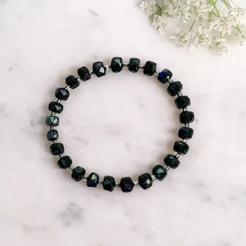 Náramek Náramek lesklé kamínky tmavé