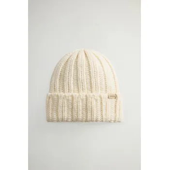Klobouk ČEPICE WOOLRICH CHUNKY BEANIE MILKY CREAM