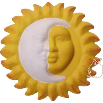 Zahradní dekorace Dekorace na zeď slunce a měsíc keramická