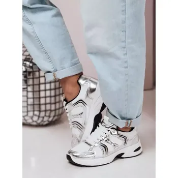 Dámské tenisky Dámské boty DSTREET ZY0616 STŘÍBRNÁ 40