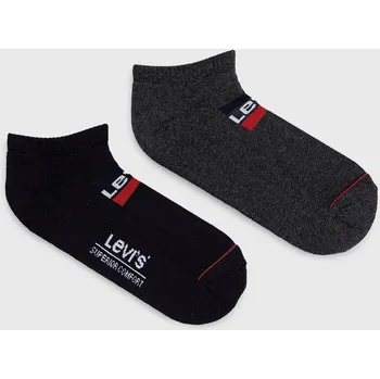 Pánské ponožky Ponožky Levi's ( 2-pak) pánské, černá barva, 37157.0766-midgreybla 99X, vel. 35/38