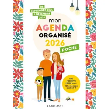 Kalendář Mon agenda famille organisée 2026 - Poche (FR)