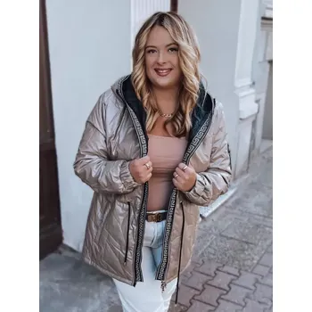 Dámský kabát Dámský kabát DSTREET TY2970 BÉŽOVÁ XXL