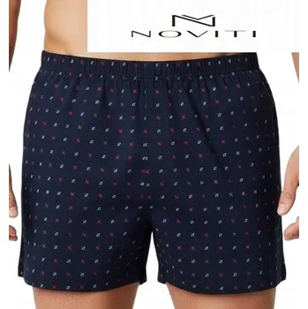 Boxerky Pánské boxerky NOVITI bavlněné volné tmavě modré M