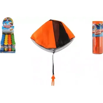 Figurka Teddies Parašutista figurka s padákem létající 9cm 4 barvy v tubě 24ks v boxu