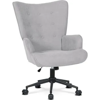 Křeslo Křeslo "ušák", potah stříbrná látka, kovový kříž