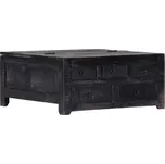 Konferenční stolek černý 65 x 65 x 30 cm masivní mangovník IM_247986