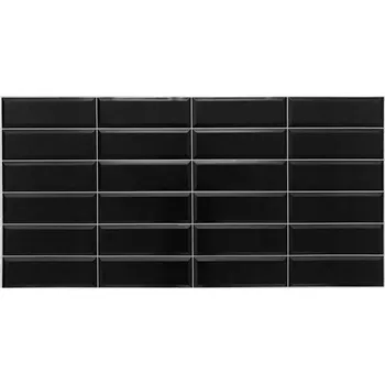 Obkladové panely 3D PVC TP10024606 cihla černá s bílou spárou