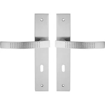 Dveřní kování 2 dveřní kování Louna, vzdálenost os 195 mm, hliník, matně šedá - B INSPIRE