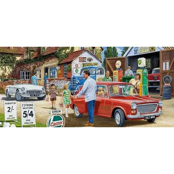 Puzzle Panoramatické puzzle Tankování před cestou 636 dílků GIBSONS