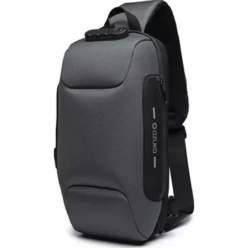 Ozuko outdoor batoh přes rameno s USB + zámek Boucher Šedý 5L