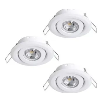 Dekorativní svítidlo Sada kulatých zapuštěných LED svítidel SALICETO MINI-PUCK 1, 4,2 W, teplá bílá, bílá, 7,7 x 2,3 cm - A EGLO