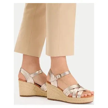 Dámské baleríny Clarks Espadrilky Sabina Strap 26181463 Zlatá 41