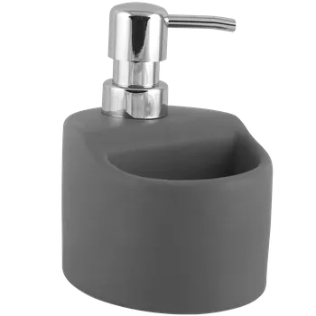 Dávkovač mýdla Kuchinox Dávkovač mýdla YOGO s přihrádkou - AMP_5M2M, šedá/chrom