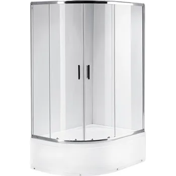 BPS-koupelny Asymetrický sprchový kout HYD-AK-MAJ11585LCH 115x85 cm levý, chrom/transparent v setu s hlubokou sprchovou vaničkou