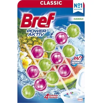 WC čistič Bref Power Aktiv Hawai, WC blok kuličky 3 x 50 g