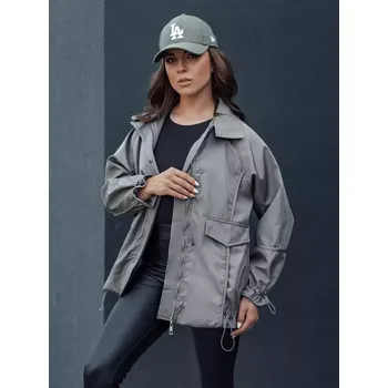 Dámská cargo bunda Dámská bunda DSTREET ORLANDO TMAVĚ ŠEDÁ M