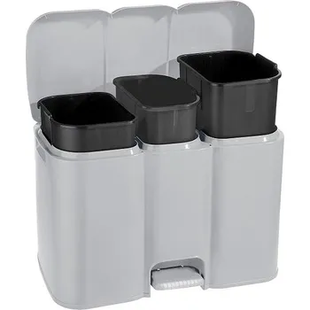 Odpadkový koš Tontarelli Patty 3 Koš na tříděný odpad světle šedá, 13/8/13 l