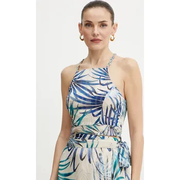 Dámská halenka Halenka Guess GAELLE dámská, béžová barva, vzorovaná, W5GH74 WH9Z2 W5GH74.WH9Z2 05A, vel. M