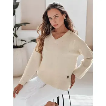 Dámský svetr Dámský svetr DSTREET MY2517 ECRU S/M