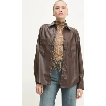 Pánská košile Košile Answear.LAB 2397.tms hnědá 89X, vel. M