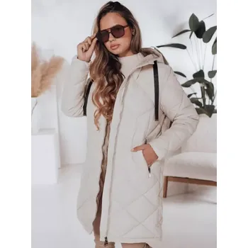 Dámský kabát Dstreet TY4990 Béžová XL