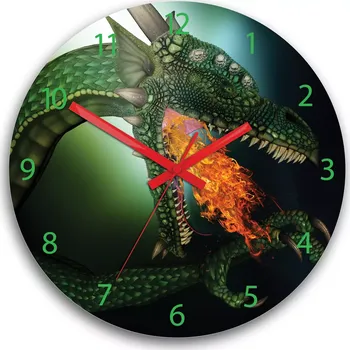 Hodiny Dětské nástěnné hodiny Ami Dragon 30 cm vícebarevné
