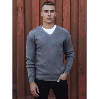 Pánská móda Pánský svetr DSTREET wx2200 TMAVĚ ŠEDÁ XXL