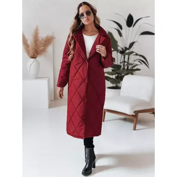 Dámské oblečení Dámský kabát DSTREET TY4918 BORDO M