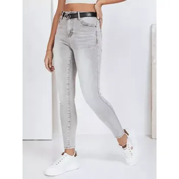 Dámské džíny Dámské džíny DSTREET UY2802 SVĚTLE ŠEDÁ s29