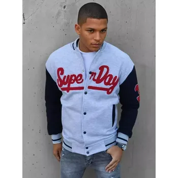 Pánské oblečení Pánská mikina DSTREET BX5446 SVĚTLE ŠEDÁ L